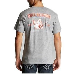 True Religion Buddah Logo Tee Gray