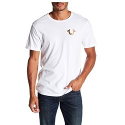 True Religion Metallic Gold Buddha Graphic Tee