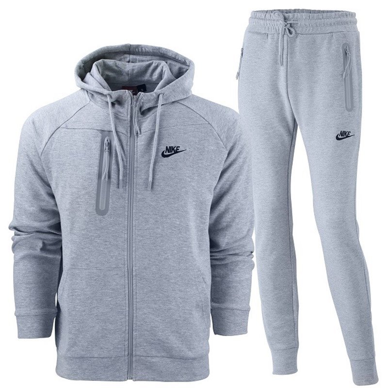 Nike Men's Tech Fleece Zip Hoodie & Pants Set Gray