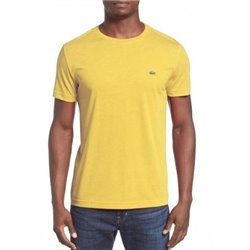 Lacoste Men's Pima Cotton Crew -Neck T-Shirt Yellow