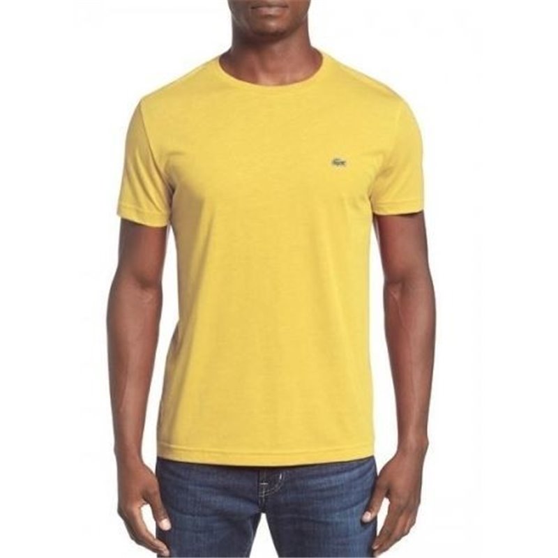 Lacoste Men's Pima Cotton Crew -Neck T-Shirt Yellow