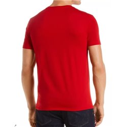 Lacoste Men's Pima Cotton V-Neck T-Shirt Red