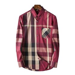 Burberry Men's Thornaby Slim Fit Plaid Sport shirt Red