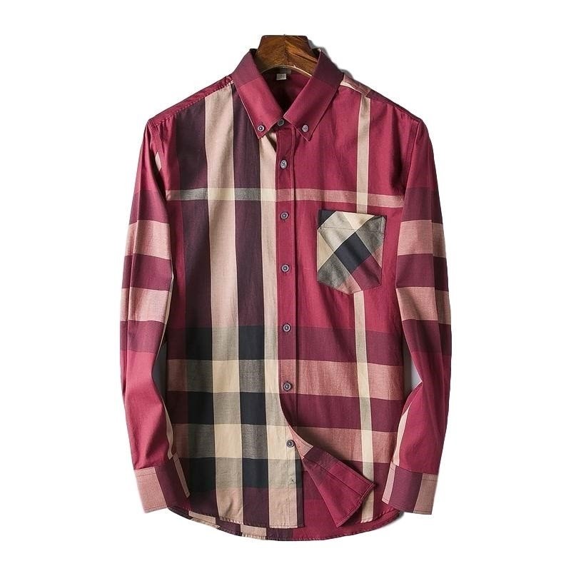 Burberry Men's Thornaby Slim Fit Plaid Sport shirt Red