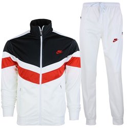 Nike Polyknit Colorblock  Tracksuit Set White