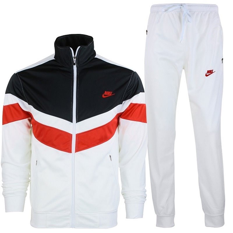 Nike Polyknit Colorblock  Tracksuit Set White