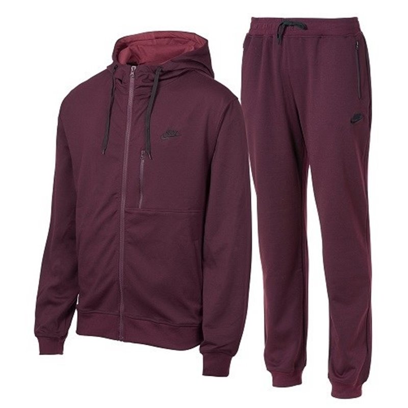 Nike Sportswear Tech Pack Men's Knit Track Suite Burgundy