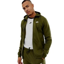 Nike Sportswear Club Fleece Men's Full Zip Hoodie & Pants Set Olive Green