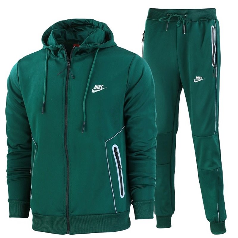 Nike Sportswear Scuba Fleece Jacket & Pants Set 2 Pc Set Olive