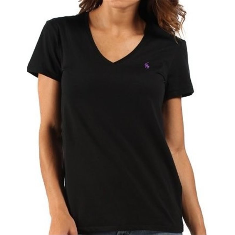 Polo Ralph Lauren Women's V Neck T Shirts Black