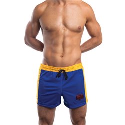 Jack Adams Air Mesh Gym Short Blue/Yellow