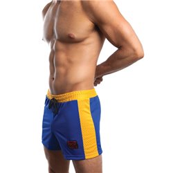 Jack Adams Air Mesh Gym Short Blue/Yellow