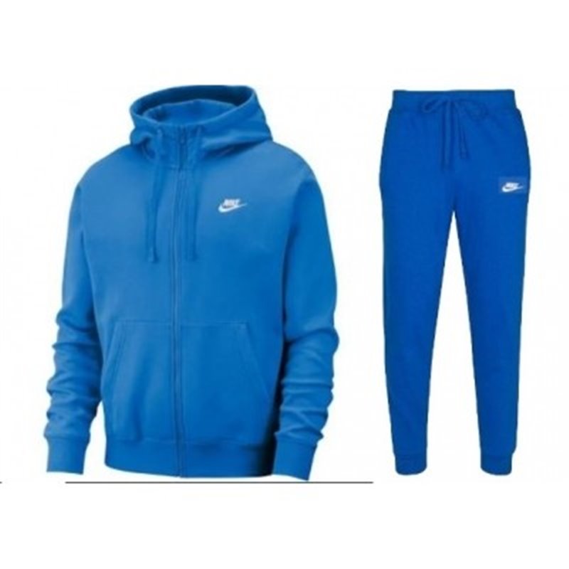 Nike Sportswear Club Fleece Men's Full Zip Hoodie & Pants Set Royal