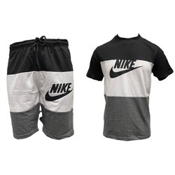 Nike Men's Colorblock Top & Short Set Black