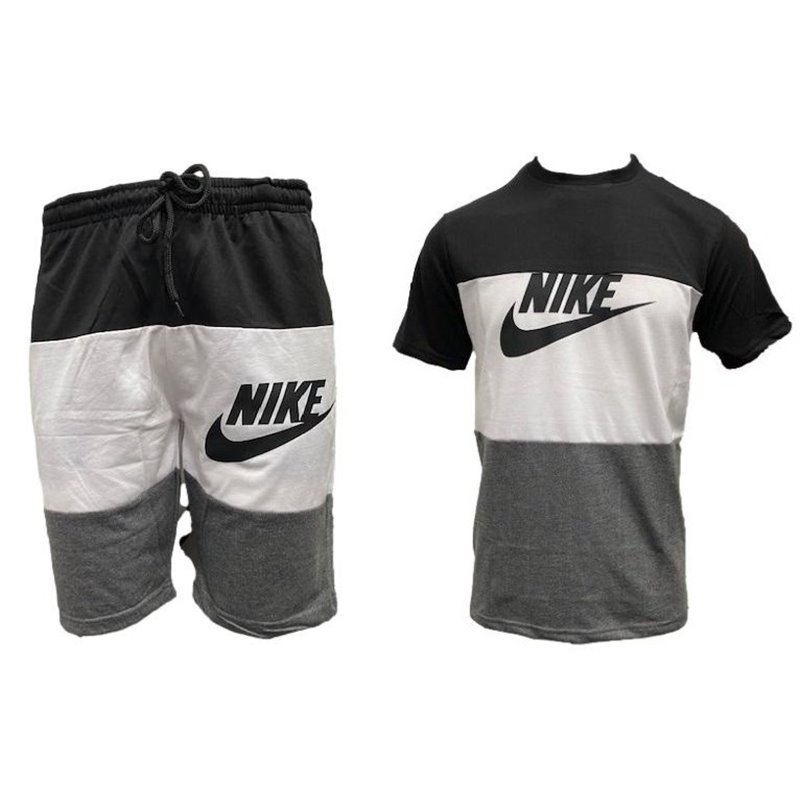 Nike Men's Colorblock Top & Short Set Black