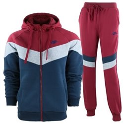 Nike Sportswear Club Fleece Zip  Hoodie & Pants Set Burgundy