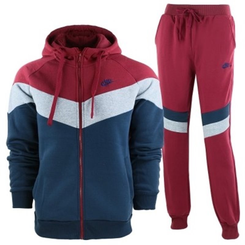 Nike Sportswear Club Fleece Zip  Hoodie & Pants Set Burgundy