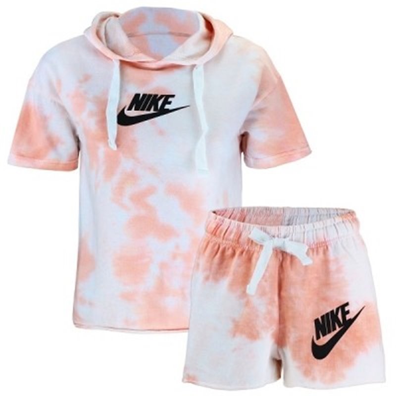 Nike Sportswear Tie-Dye French Terry Hoodie & Short Set