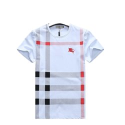 Burberry Men's Crew Neck Check Graphic Cotton T-Shirt