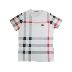 Burberry Men's Crew Neck Check Graphic Cotton T-Shirt