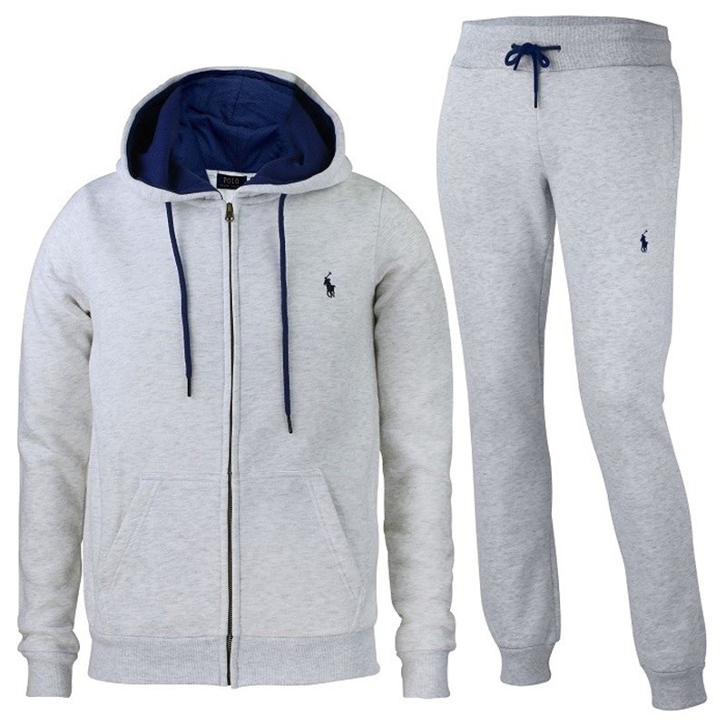 Polo Ralph Lauren Colorblock Fleece Zip Hoodie & Pants Set Gray Polo Ralph Lauren Colorblock Fleece Zip Hoodie & Pants Set Gray