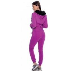 Nike Women's Essential Full-Zip Fleece Hoodie & Pants Set Magenta