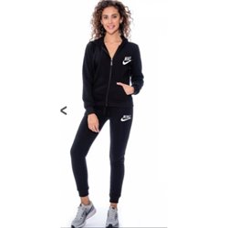 Nike Sportswear Club Fleece Women's Full Zip Hoodie & Pants Set Black