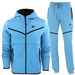 Nike Tech Fleece Full-Zip Hoodie & Pants 2 Pc Set  Dull Blue/Black