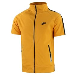 Nike Men's Tech Short-Sleeve Full Zip Jacket & Short Set Yellow