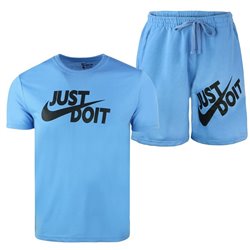 t Crewneck Top & Short Set Nike Men's Just Do It Blue