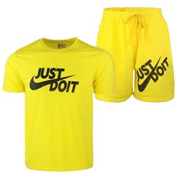 Nike Men's Just Do It Top & Short Set Yellow