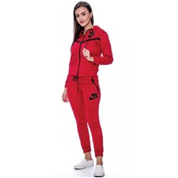 Nike Sportswear Tech Fleece Windrunner Women's Full-Zip Hoodie & Pants Set Red