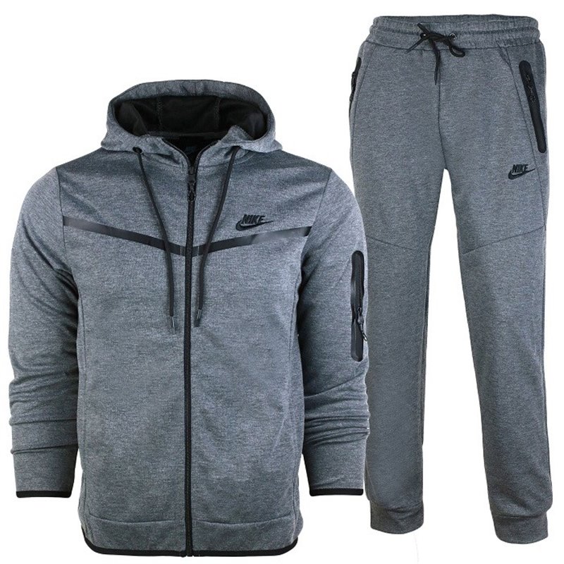 Nike Sportswear Tech Men's Knit Track Suite Charcoal