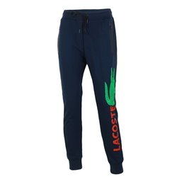 Lacoste Men’s Cotton Fleece Pullover Hoodie & Pants Set Navy