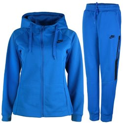 Nike Women's Sportswear Tech Fleece Hoodie &Pants  2 Pc Set Royal