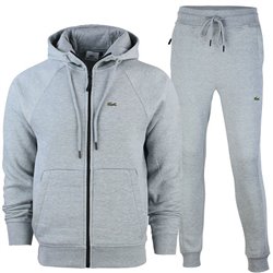 Lacoste  Full Zip-Up Hoodie & Pants Set Gray