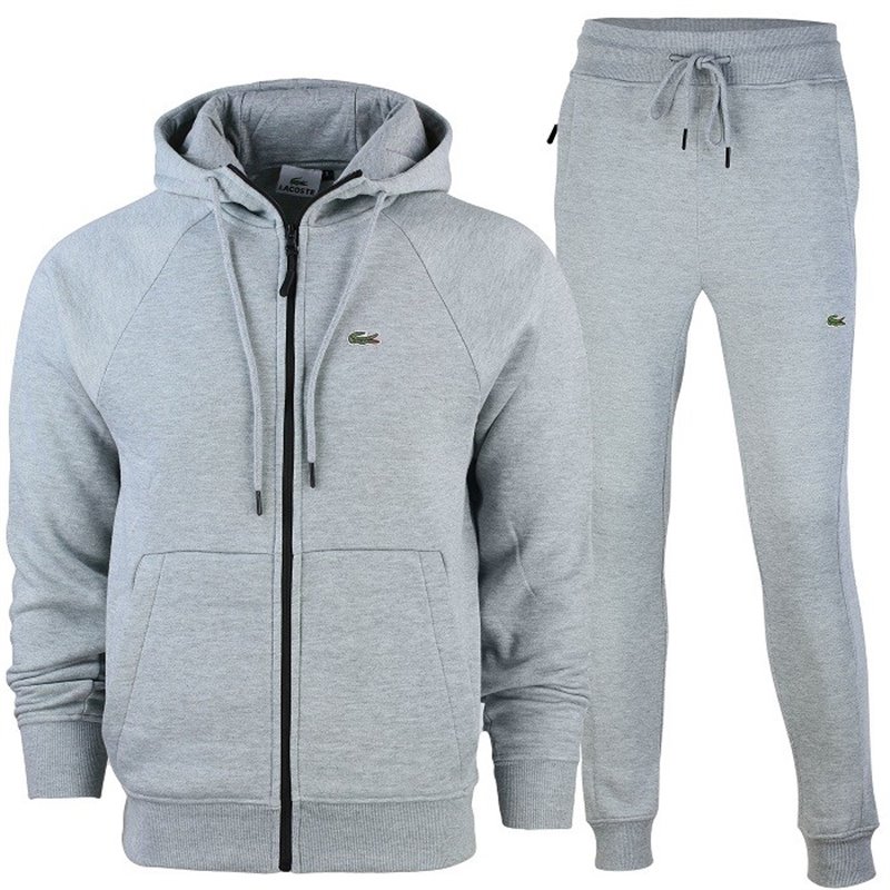 Lacoste  Full Zip-Up Hoodie & Pants Set Gray