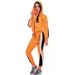 Nike Womens Sportswear Color Block Full-Zip Fleece Hoodie & Pants Set