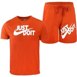 Nike Men's Just Do It Crewneck  Top & Short Set Red