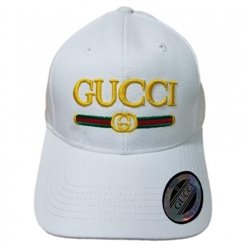 Gucci White GG with Logo Baseball Cap