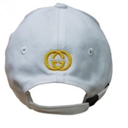 Gucci White GG with Logo Baseball Cap