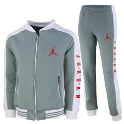 Nike  Jodan Men's  Knit Tracksuit 2Pc Set  Gray/White