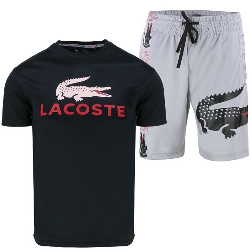 Lacoste Men's Sport Dri-Fit Shorts & T Shirt 2 Pc Set
