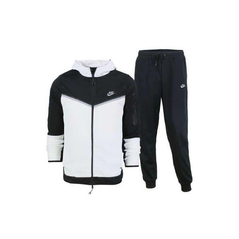 Nike Men's Tech Fleece Windrunner Hoodie & Pants Black/White