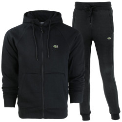 Lacoste  Full Zip-Up Hoodie & Pants Set Black