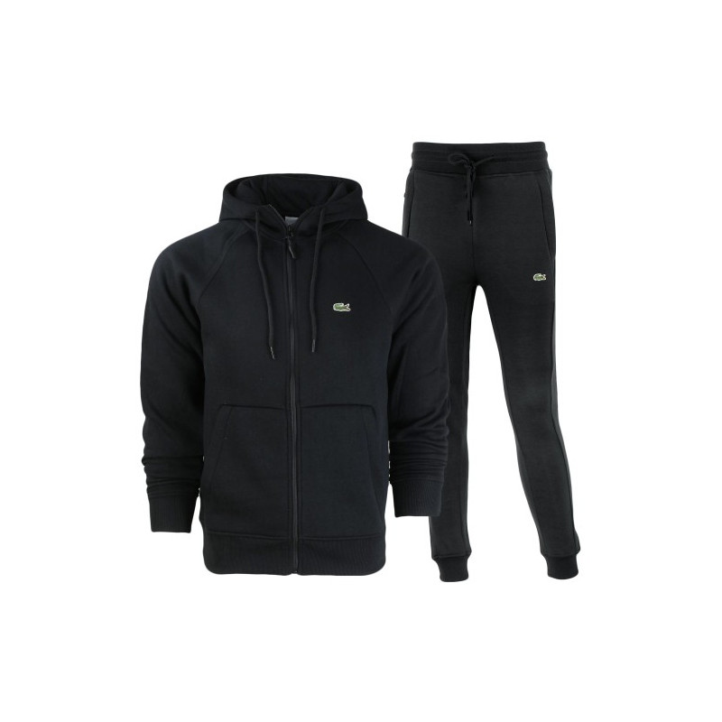 Lacoste  Full Zip-Up Hoodie & Pants Set Black