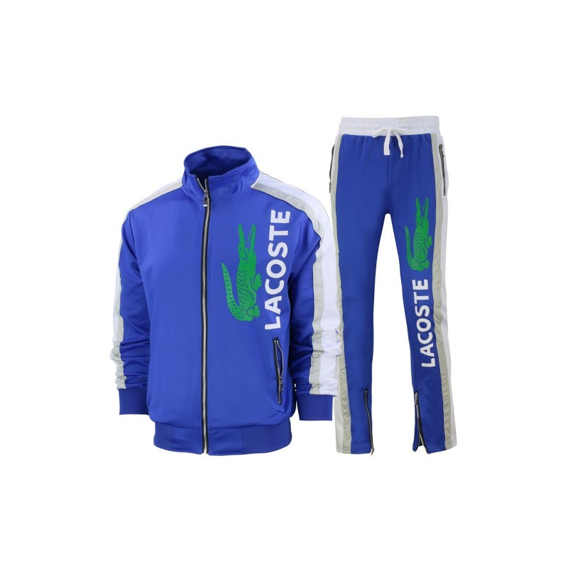 Lacoste Men's Sport Color-Blocked Track Suit Royal