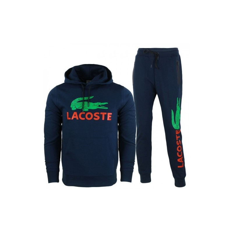 Lacoste Men’s Cotton Fleece Pullover Hoodie & Pants Set