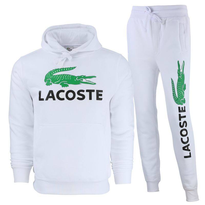 Lacoste Men’s Cotton Fleece Pullover Hoodie & Pants Set