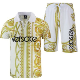 Versace Men's Polo Shirt & Short Set Closing Out